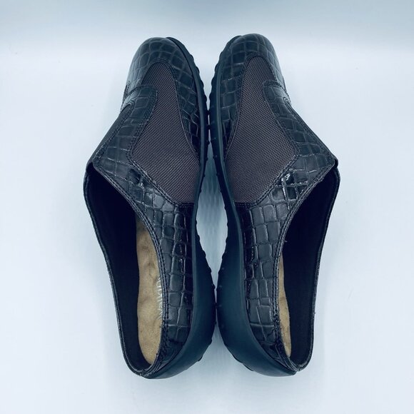 Walking Cradles Shoes Womens Size 11 Wide Brown Croc Print Comfort Mules Slip On - Picture 11 of 11